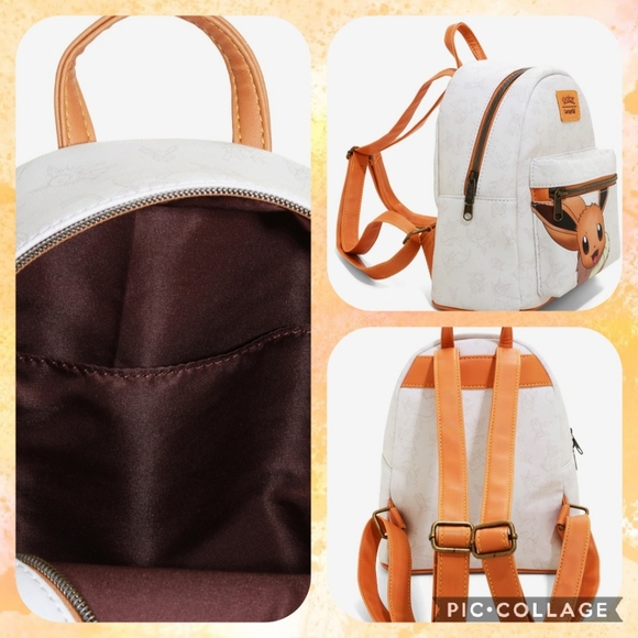 LOUNGEFLY Pokemon Eevee Backpack & Socks - Picture 3 of 13